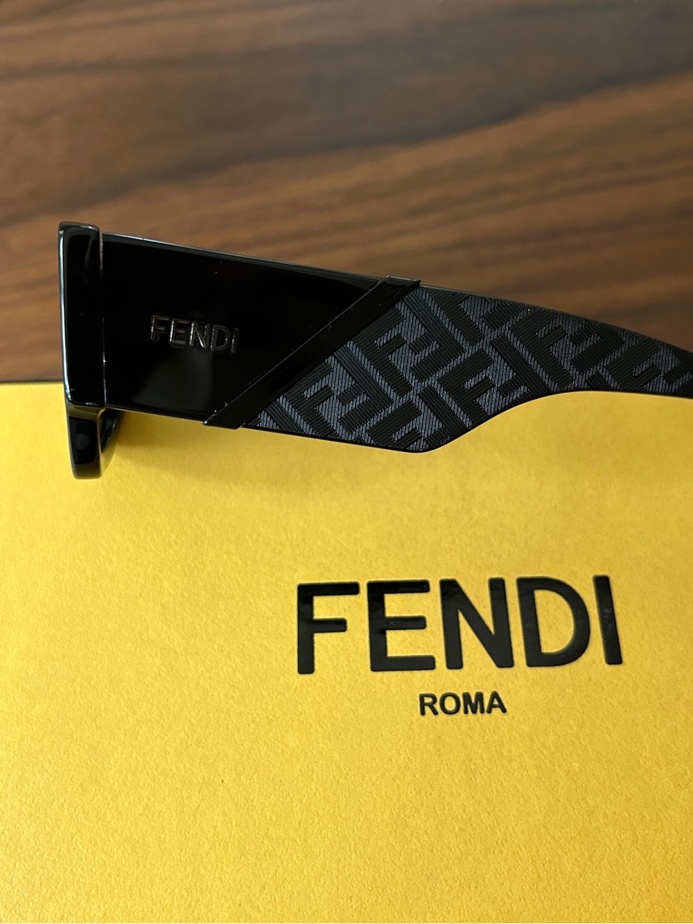 Fendi Black Sunglasses with FF Logo Arms
